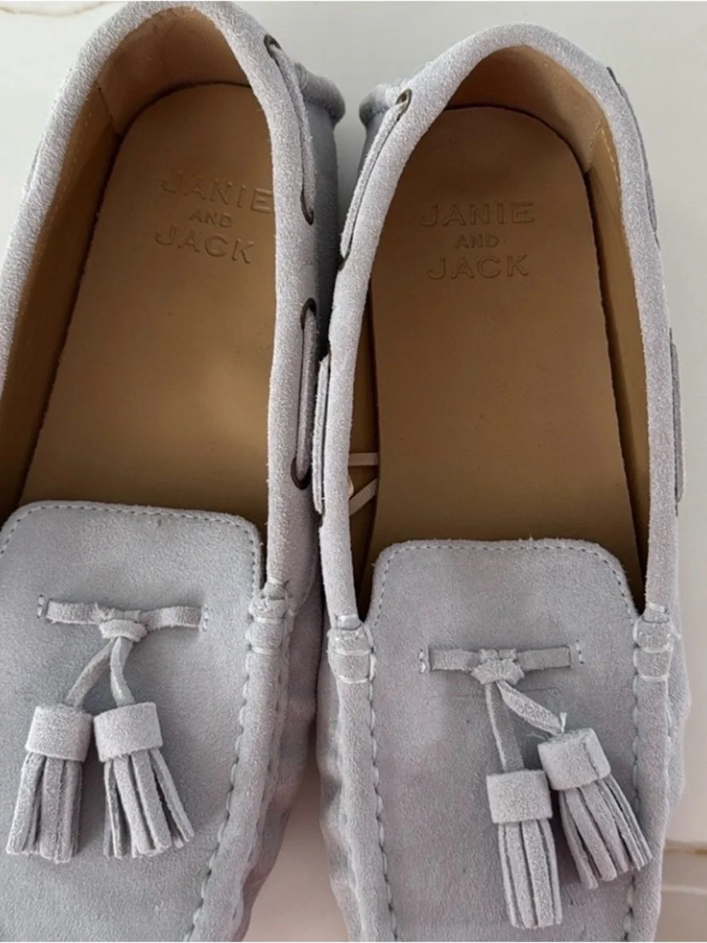 Janie and Jack Suede Tassel Driving Shoe